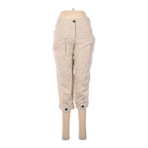 Jane & John 100% Linen‎ Capri Pants Size 6 Light Khaki Tan Gold Iridescent Shine